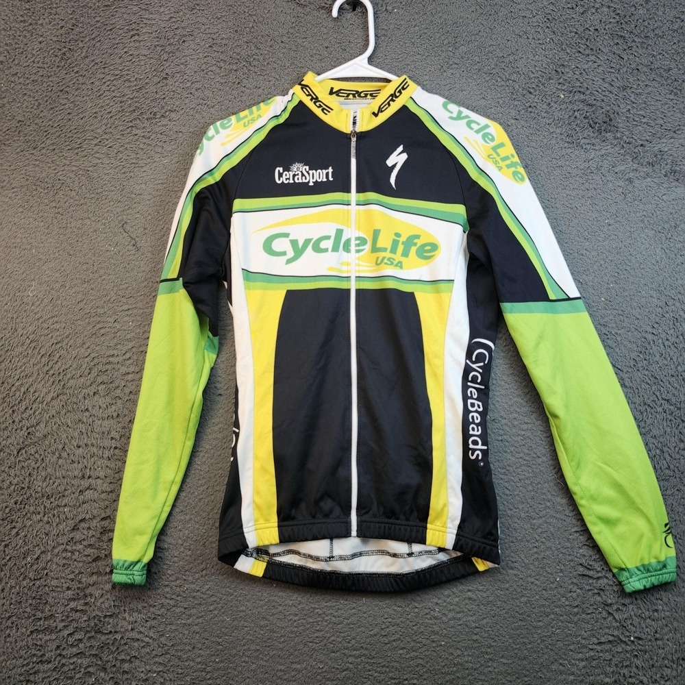 Verge CycleLife USA Jersey Womens Large Full Zip Cycling Shirt